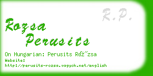 rozsa perusits business card